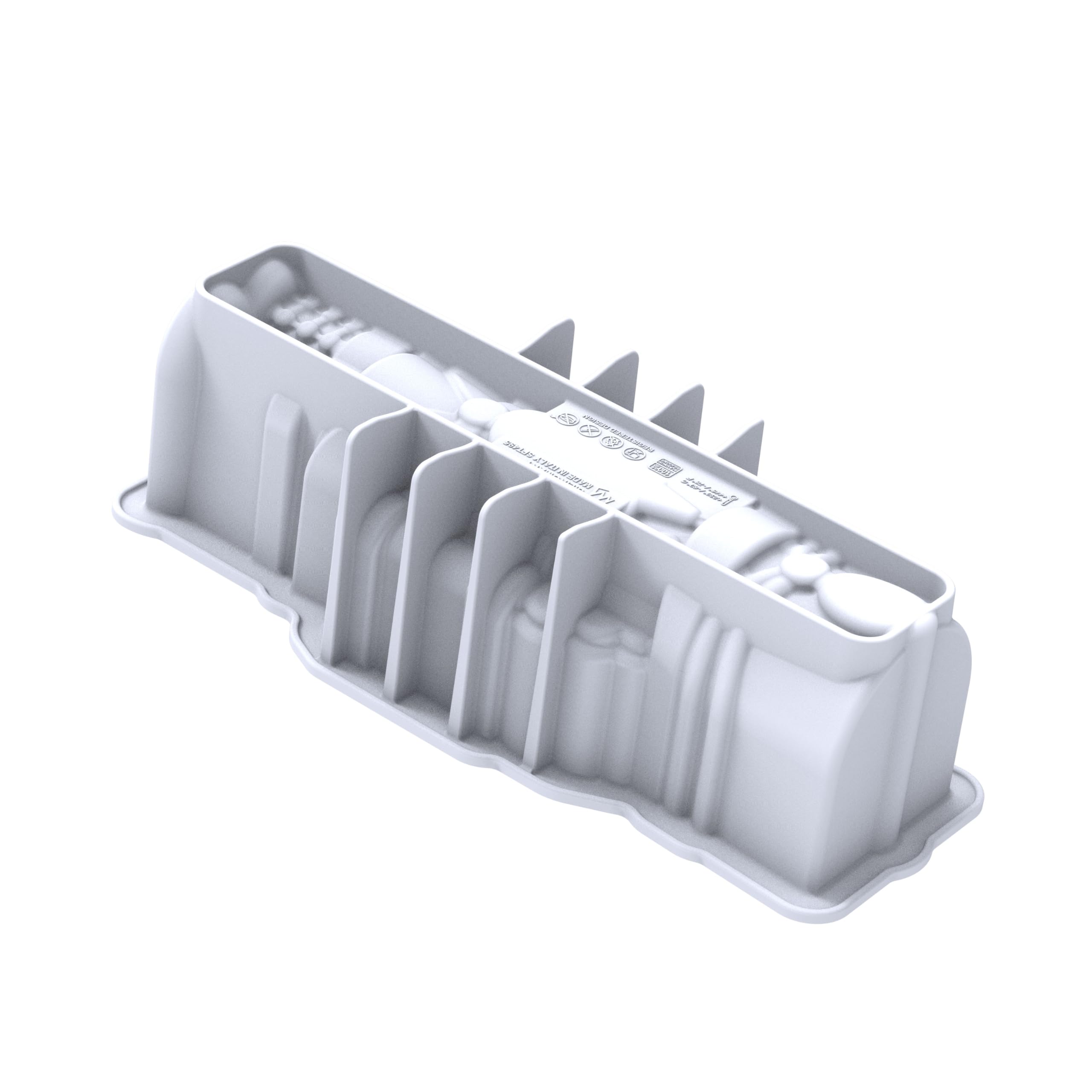 Silikomart | Moule en silicone pour gâteau moderne Casse-noisette trous, antiadhésif, lot de 1 moule à trous, design 3D, 25,3 x 9 cm H 7,5 cm, volume 1 l, fabriqué en Italie
