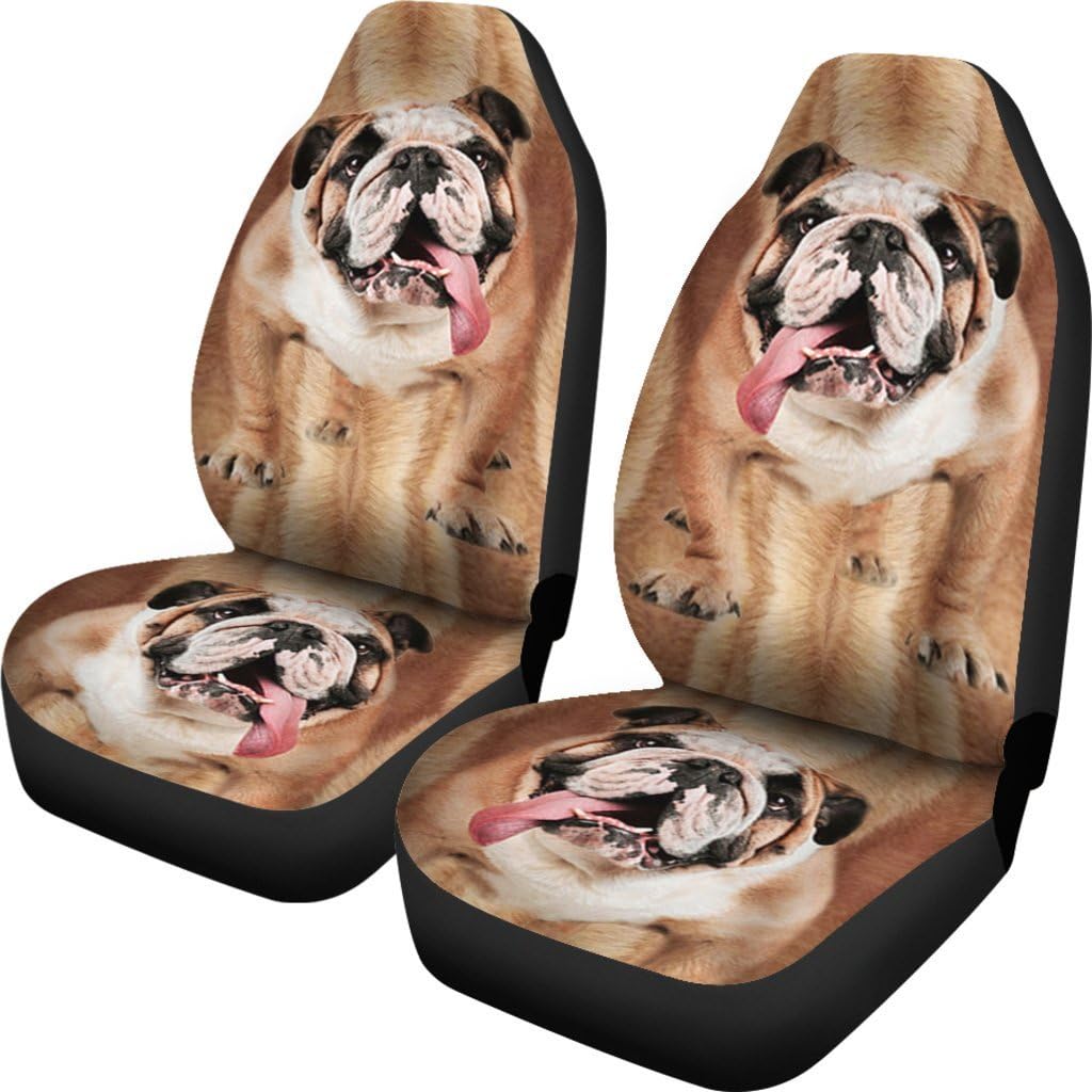 Bulldog Print Car Seat Covers