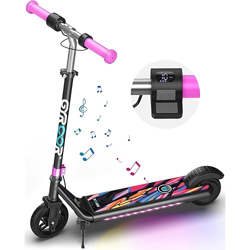 Gyroor H30 Max Electric Scooter for Kids, LED Dispaly, 150W Powerful Motor, Dual Brake System, Adjustable Height and Speed, Best Presents for Kids