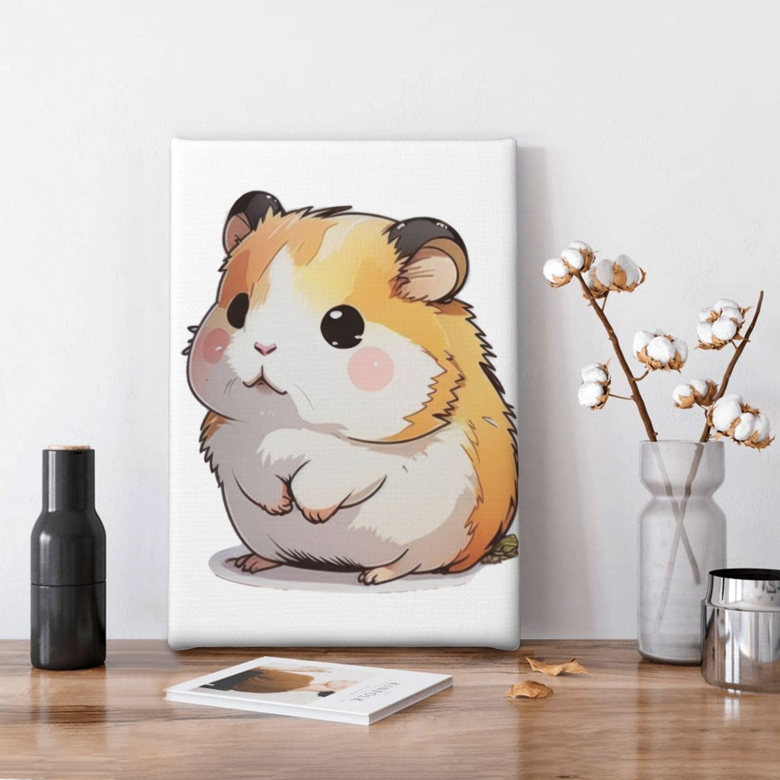 ハムスター　絵画　キャンバスPOSCA20cm×20cm Amazon.co.jp: アートポスター フレーム 装飾画 ハムスター おもしろ