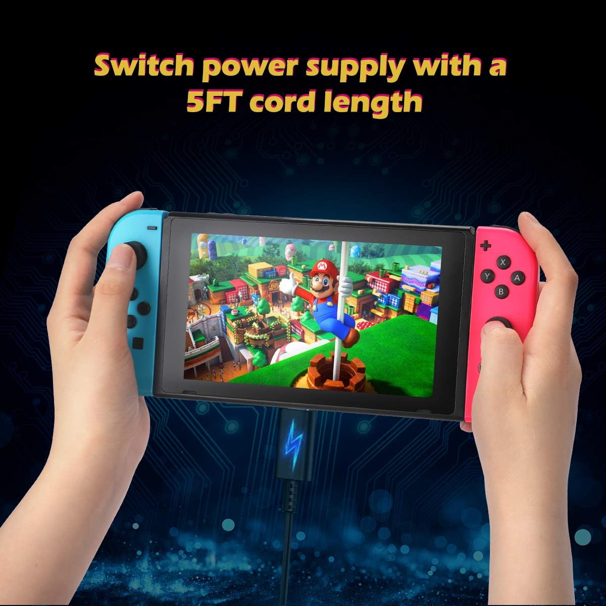 Nolansend Switch Charger for Switch/Switch Lite/Switch OLED, AC Adapter Charger for Switch 5V 3A Fast Charger for Switch Dock, Switch Pro Controller and Switch Lite and OLED…