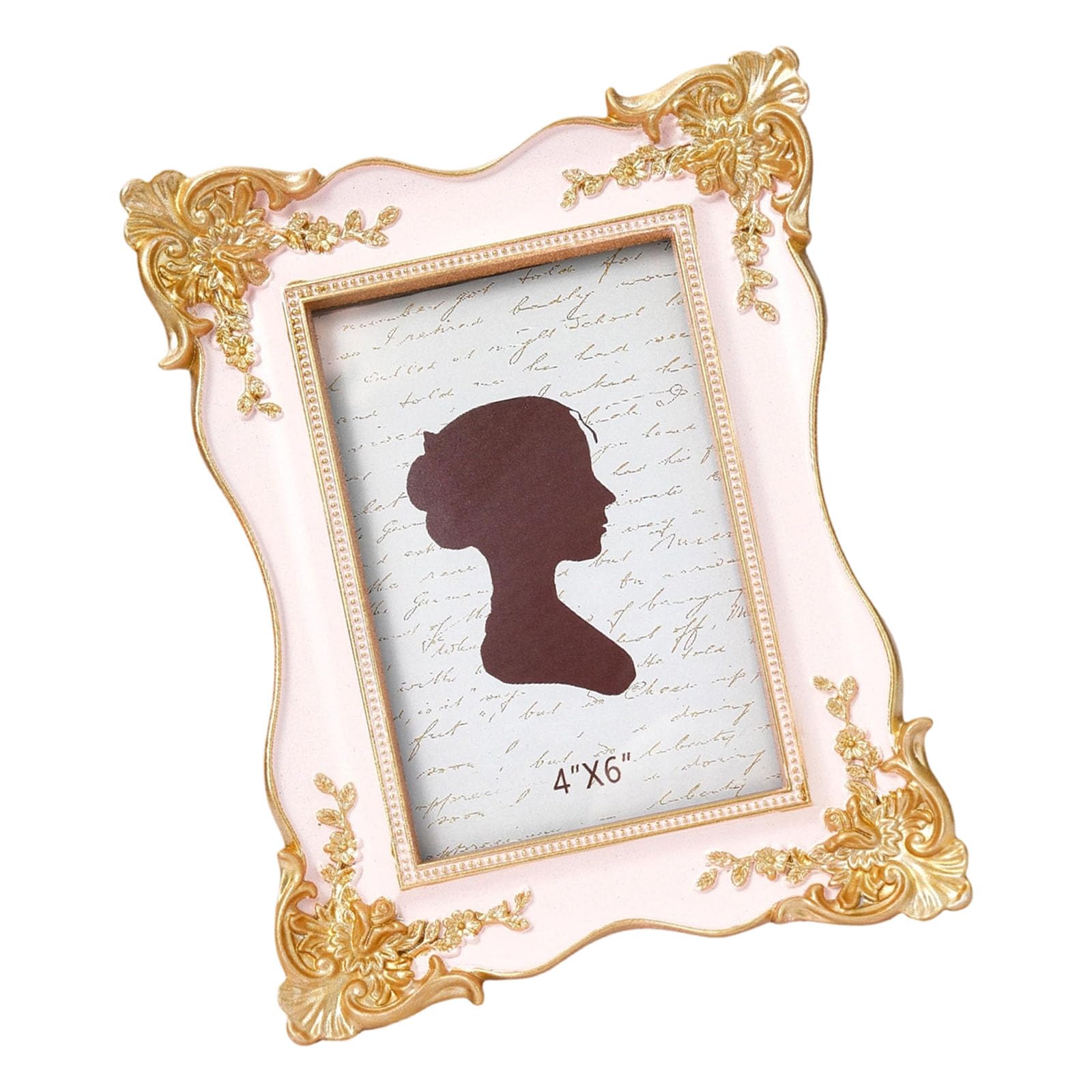 Antique Carved Resin Picture Frame with Hook and Stand for Wall Hanging or Tabletop Decors Antique Ornate Resin Photo Frame