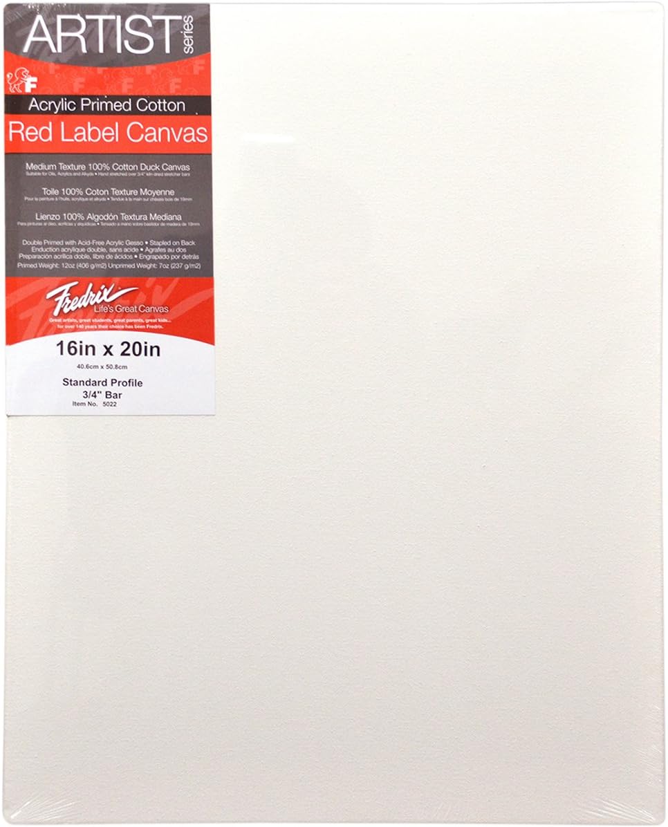 Fredrix 5022 Stretched Canvas ,16 by 20-Inch