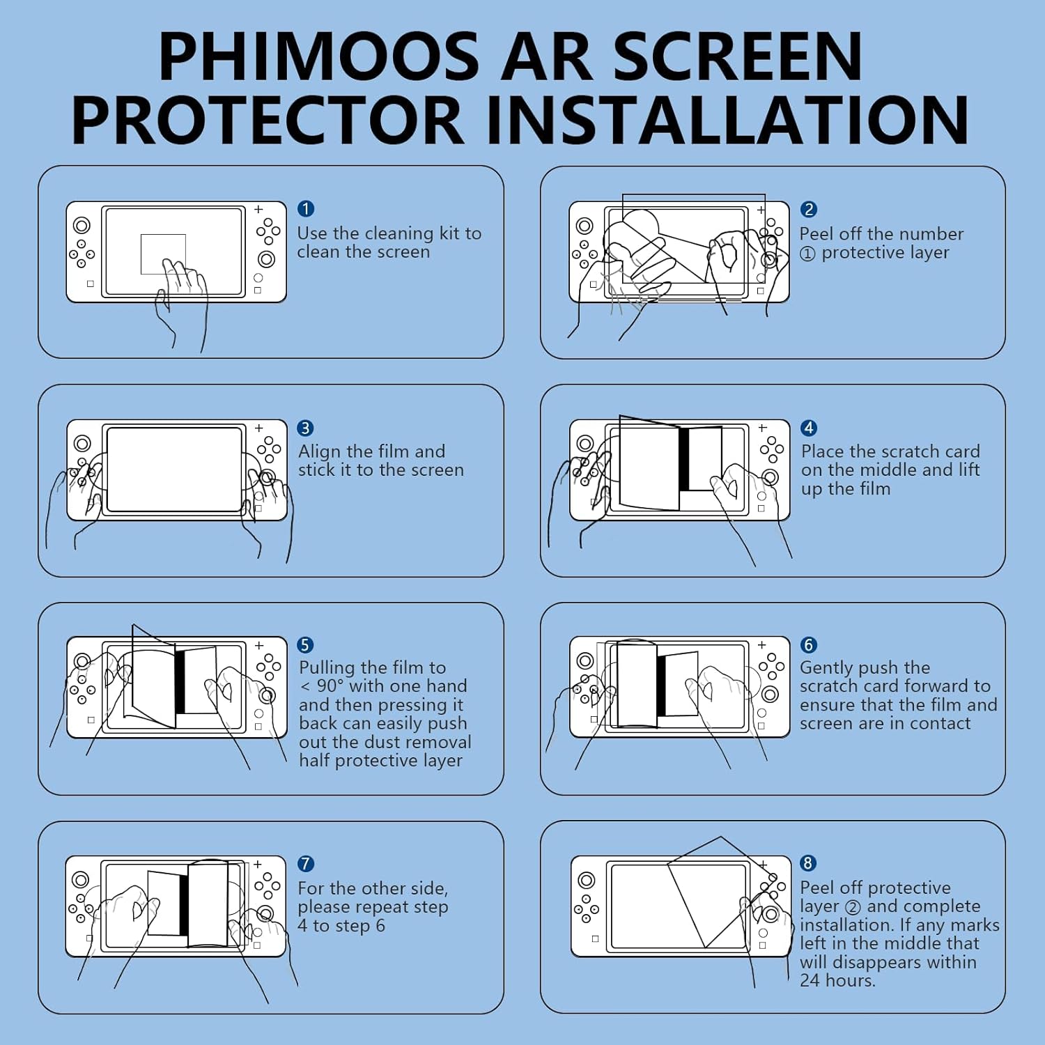[2 Pack] Anti-Reflective AR Screen Protector for Nintendo Switch 2 [2025, 7.9 Inch], Anti-Glare Soft Film with AR Coating, Anti-Blue Light, Bubble-Free, Touch Sensitive & Ultra-Thin (0.17mm) - Image 7