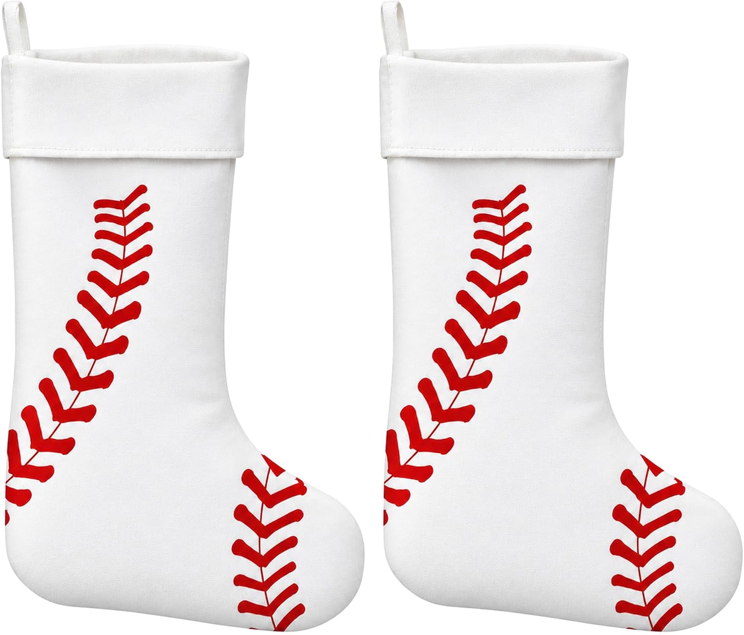 2 Pcs Baseball Christmas Stocking Set, 18" Sport Christmas Stockings