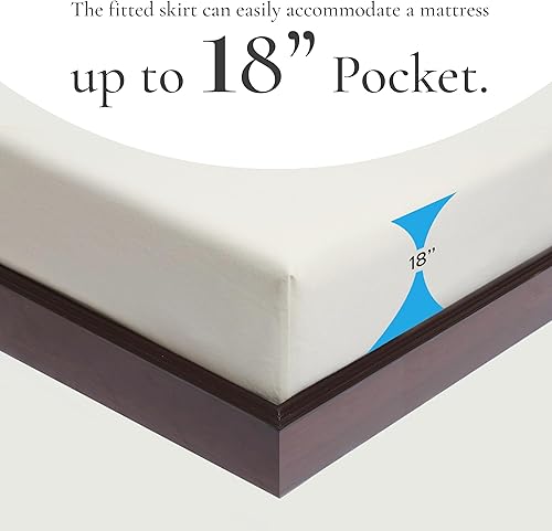 Miniatura 5 de Sleep & Beyond Protector de colchón impermeable de algodón orgánico, Algodón, Ivory