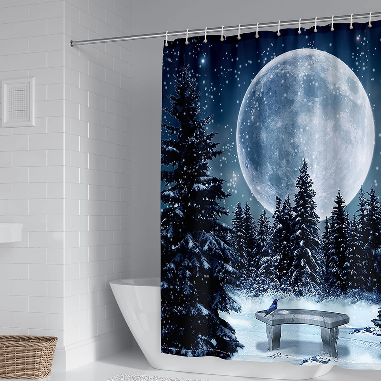 Rideau de douche anti moisissure en polyester imperméable