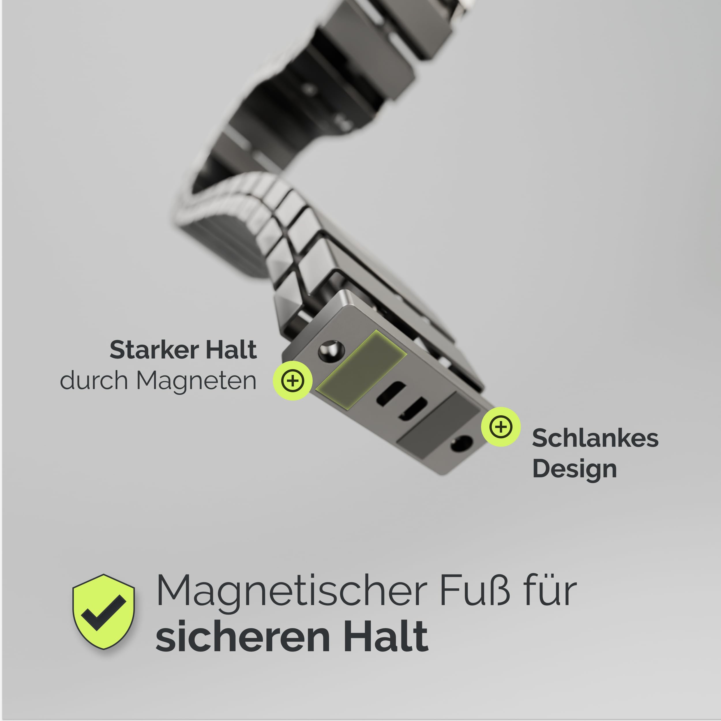 VALU Kabelführung Schreibtisch 128cm Flexibles Kabelmanagement mit Schraub- oder Klebemontage inkl. 4 Magnete & 3 Kabelhalter