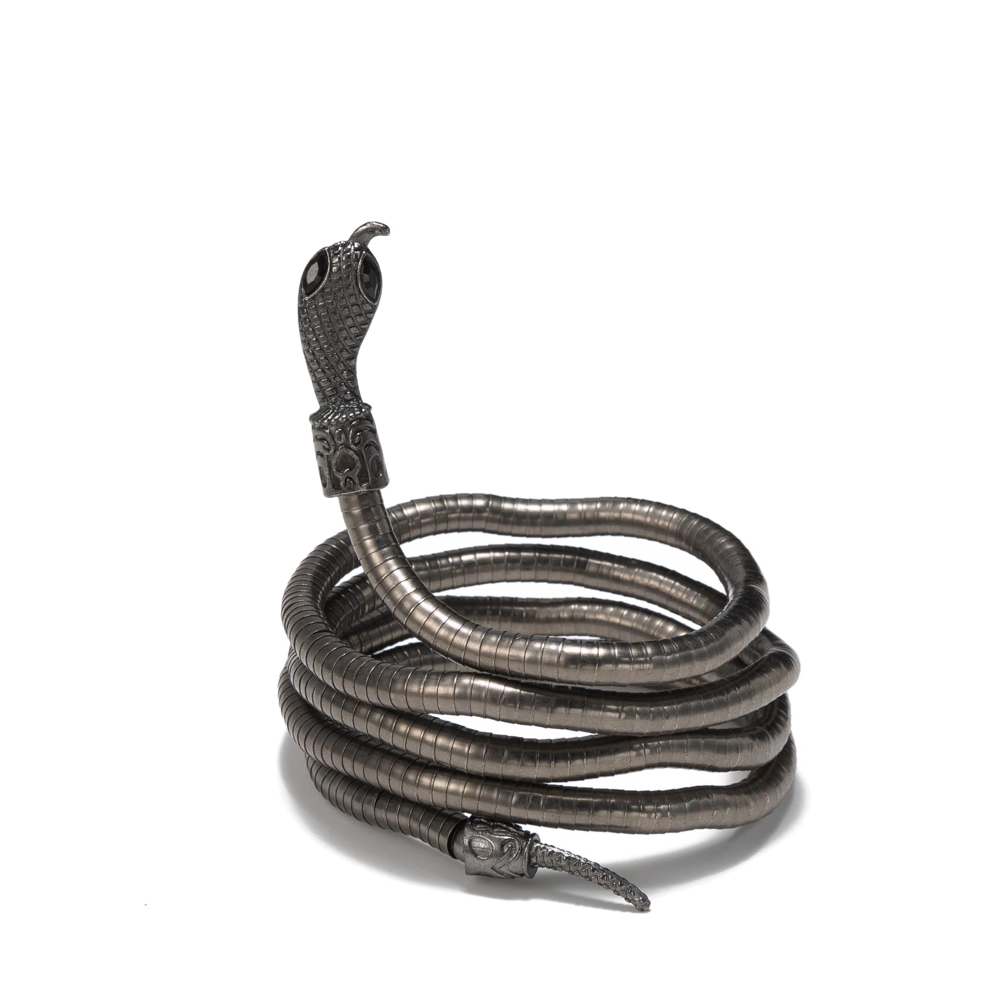 HOPEANT Bendable Snake Bracelet Adjustable Punk Snake Choker Necklace Flexible Multi-Purpose Medusa Necklace Hollween Jewelry for Men Woman