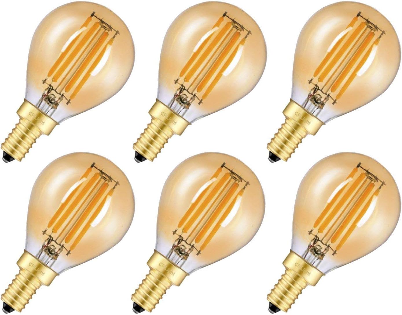 CRLight Dimmable LED Candelabra Globe Bulb 4W 2700K Warm White 40W