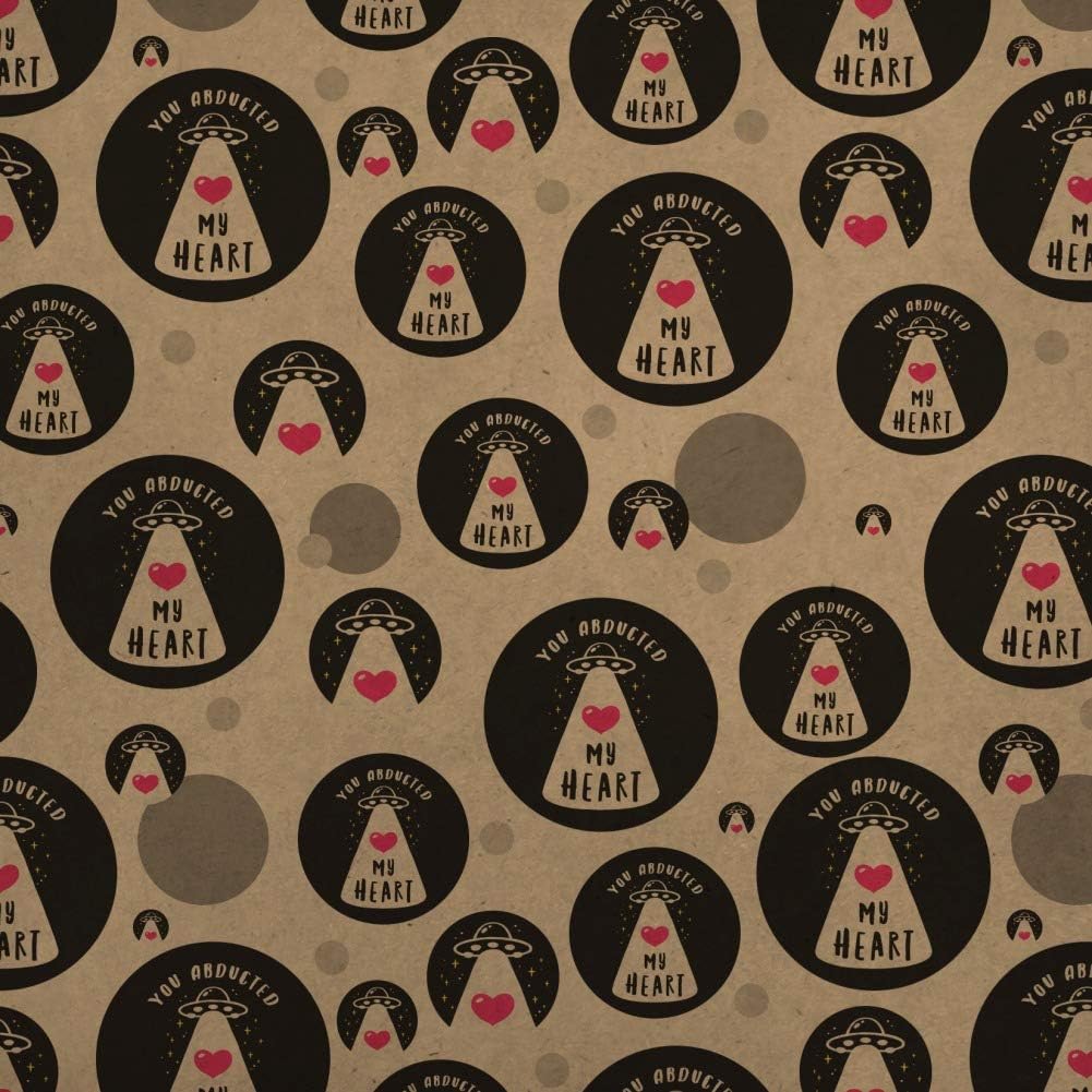 GRAPHICS & MORE You Abducted My Heart Alien Love Funny Humor Premium Kraft Gift Wrap Wrapping Paper Roll