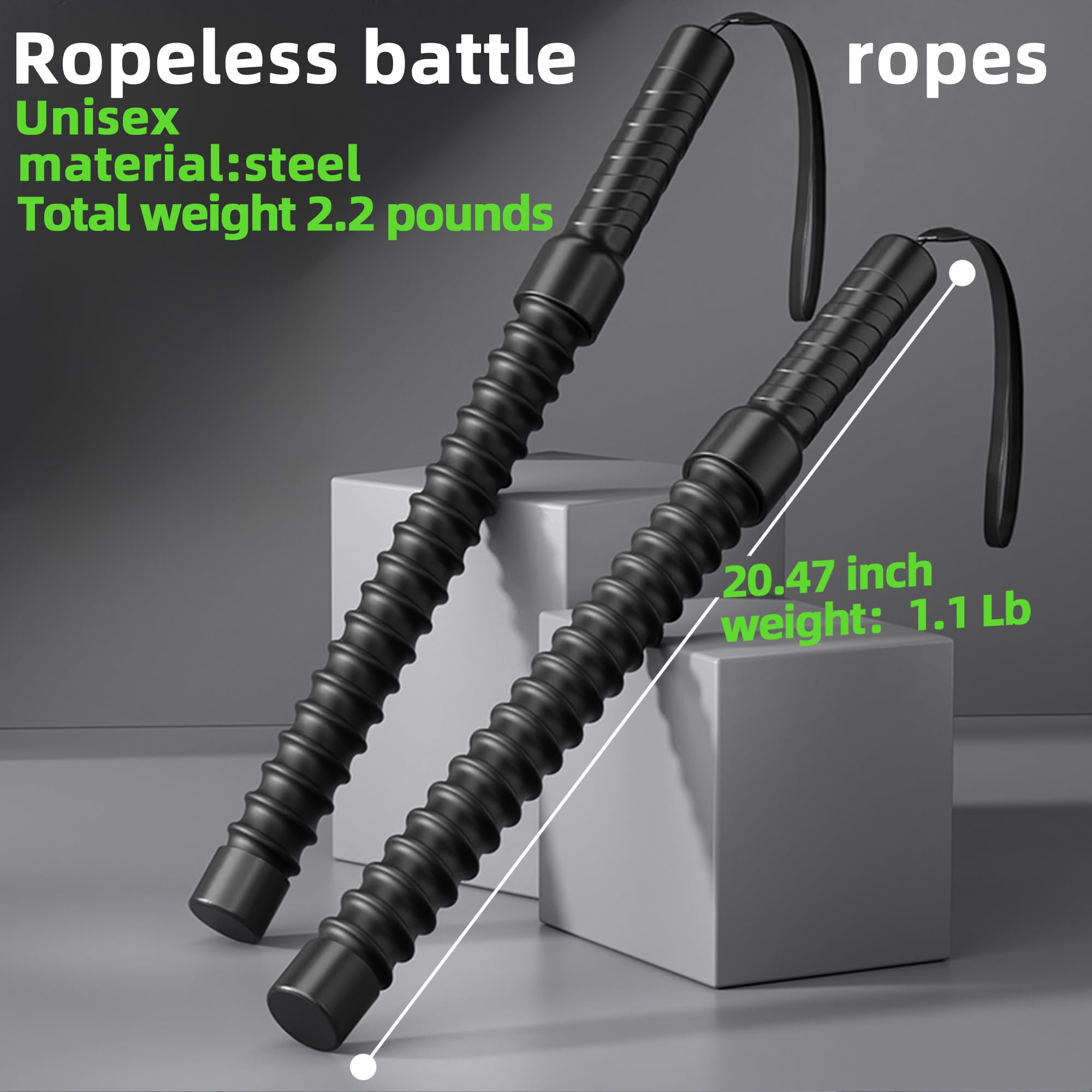 Zephylix Seilloses Kampfseil 50cm - Tragbares Krafttraining Für Zuhause