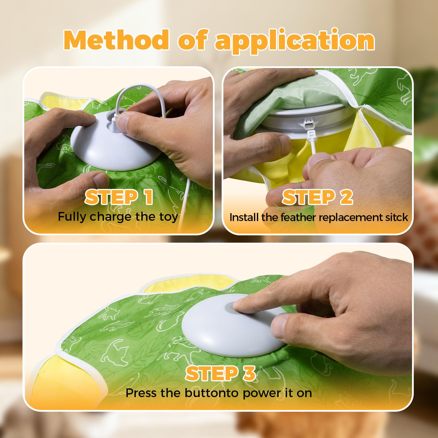 Juguetes para gatos Hide and Seek, pluma móvil impredecible, juguete interactivo de varita para gatitos, juguete para gatos con carga automática, pateador de ejercicio interior para todas las