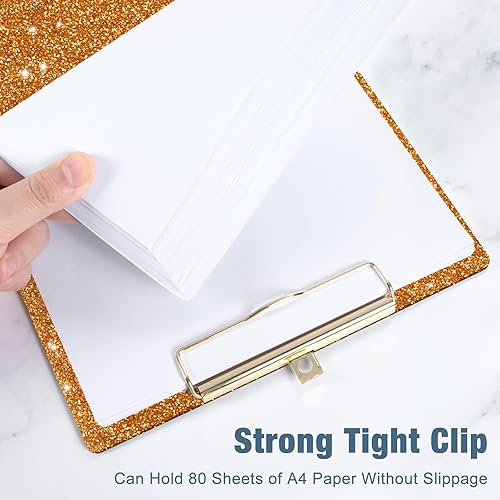 Miniatura 3 de Portapapeles acrílicos, portapapeles con purpurina de moda, tablero de clip tamaño carta Stardard, tamaño A4 de 12.5 x 9 pulgadas, lindo
