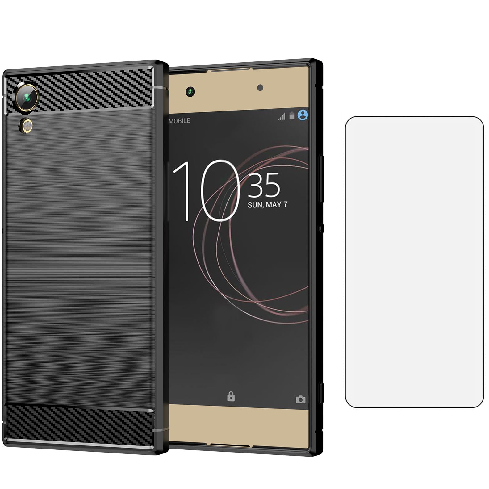 Phone Case for Sony Xperia L1 with Tempered Glass Screen Protector Cover and Cell Accesso…