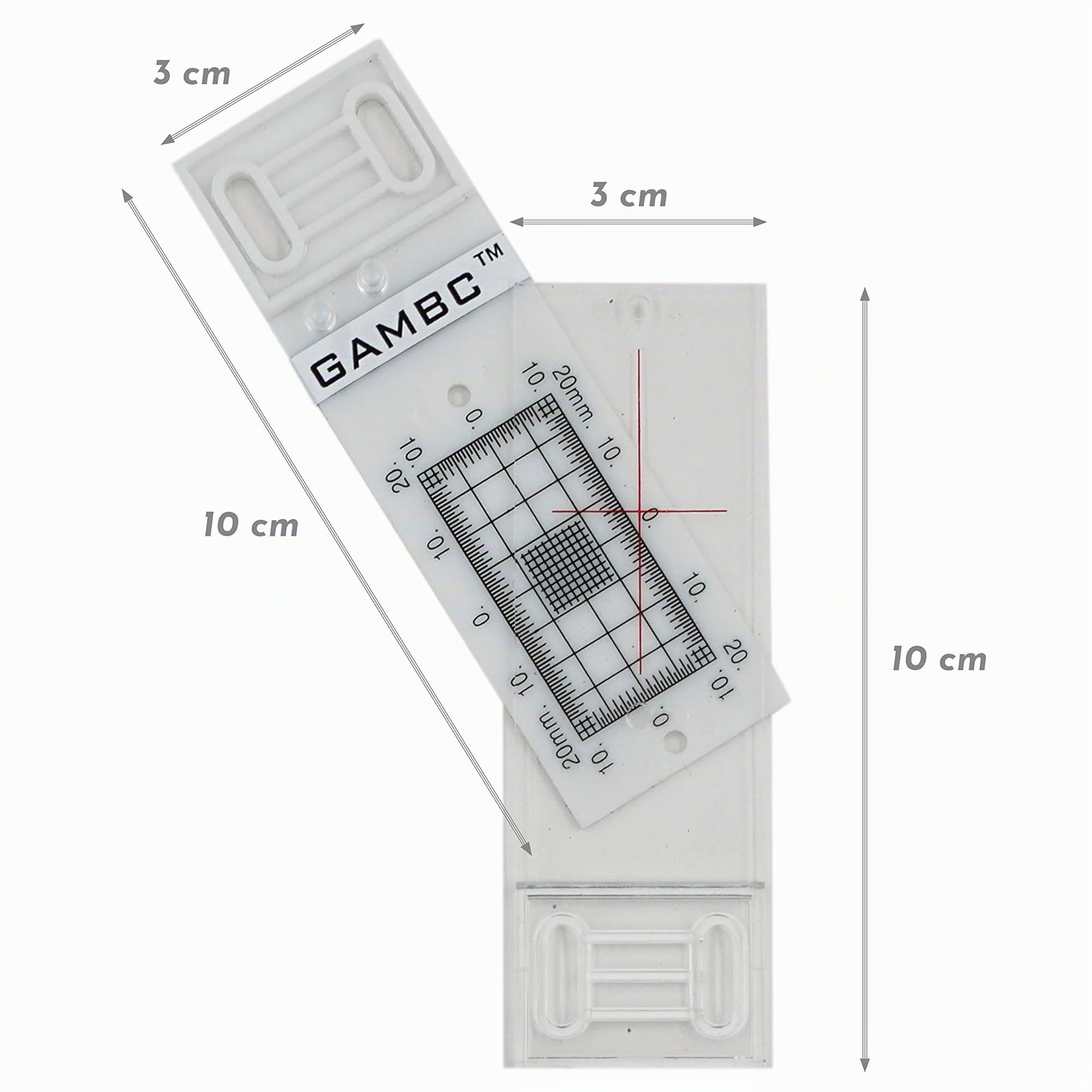 3 Pcs - GAMBC® Jauge manuelle de fissures murales - Fissuromètre pour mesurer et enregistrer les lésions et les fissures sur les surfaces de maçonnerie planes