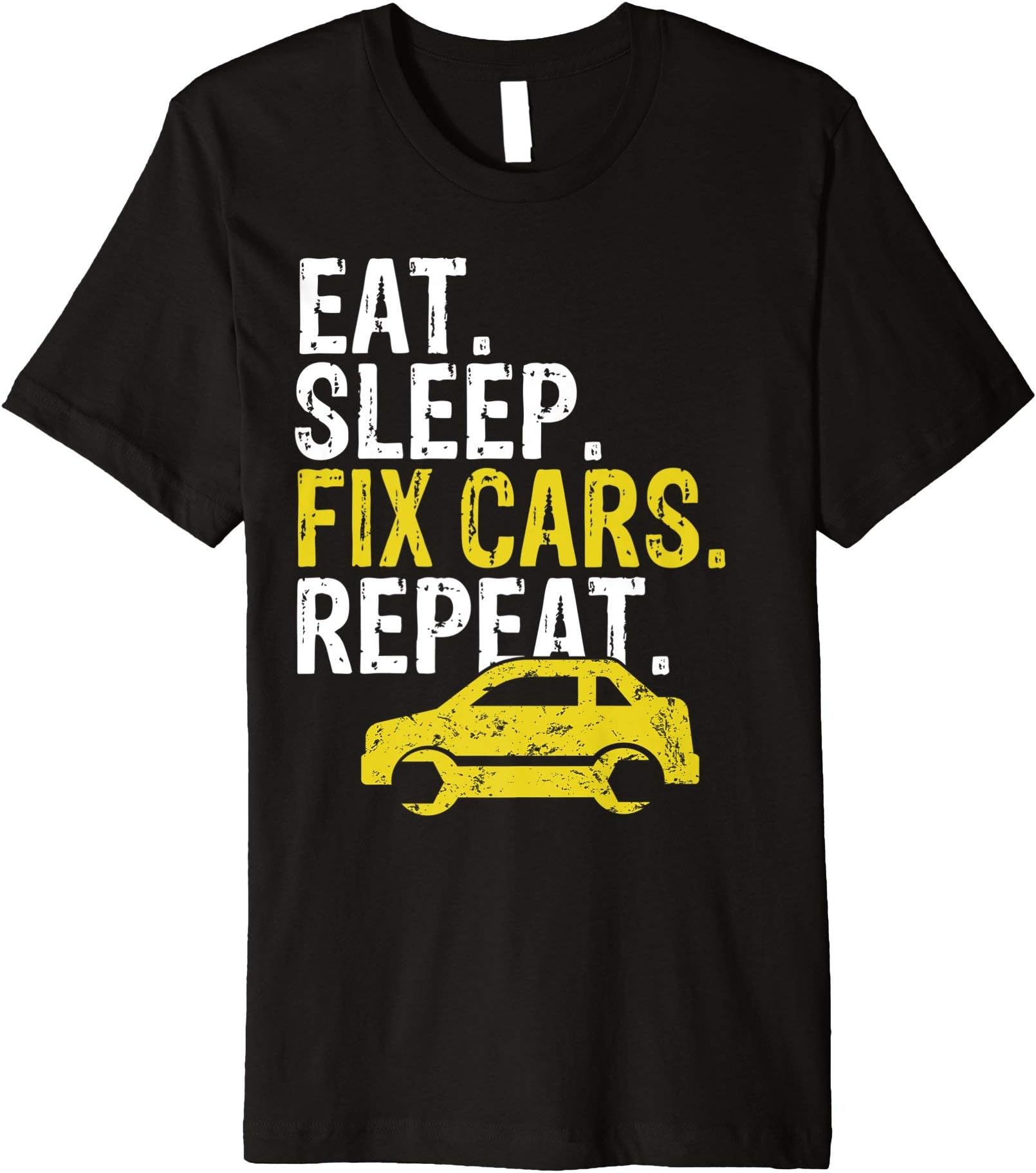 Eat Sleep Fix Cars Repeat Tee ShirtsEat Sleep Fix Cars Repeat Auto Mechanic Gift T-Shirt