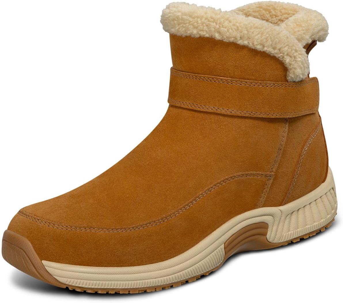 Orthofeet Women's Orthopedic Bliss Hands-Free Faux Fur Lined Suede Boot