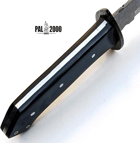 Miniatura 3 de Cuchillo de acero de Damasco hecho a mano de 24 pulgadas con funda - Cuchillo de caza hecho a mano Cuchillos largos de hoja fija el mejor cuchillo