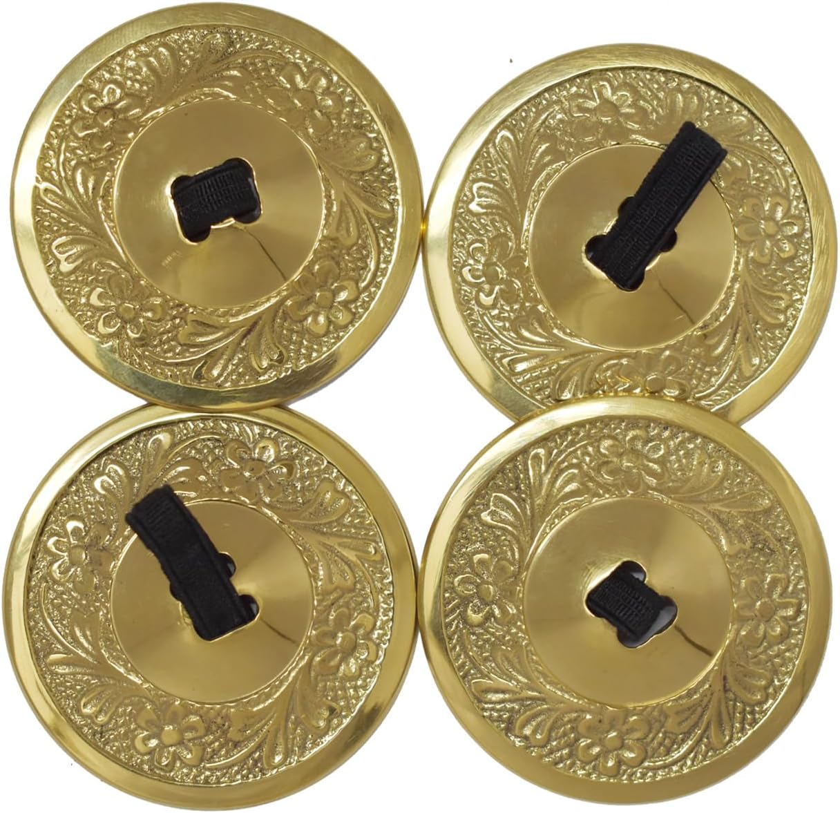 Wevezยฎ Women's 2 Pairs of Belly Dancing Finger Zills, One Size, Golden