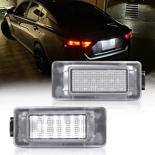 Luces LED para matrícula compatibles con Ni-ssan Altima Versa Sentra Rogue 2019-2021, reemplazo de lámparas LED OEM Canbus sin errores, 6000K 18-SMD
