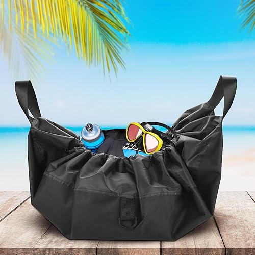 Miniatura 6 de Cosmos Bolsa de almacenamiento para traje de neopreno de playa, bolsa de almacenamiento para surfistas, bolsa seca plegable impermeable con asa y