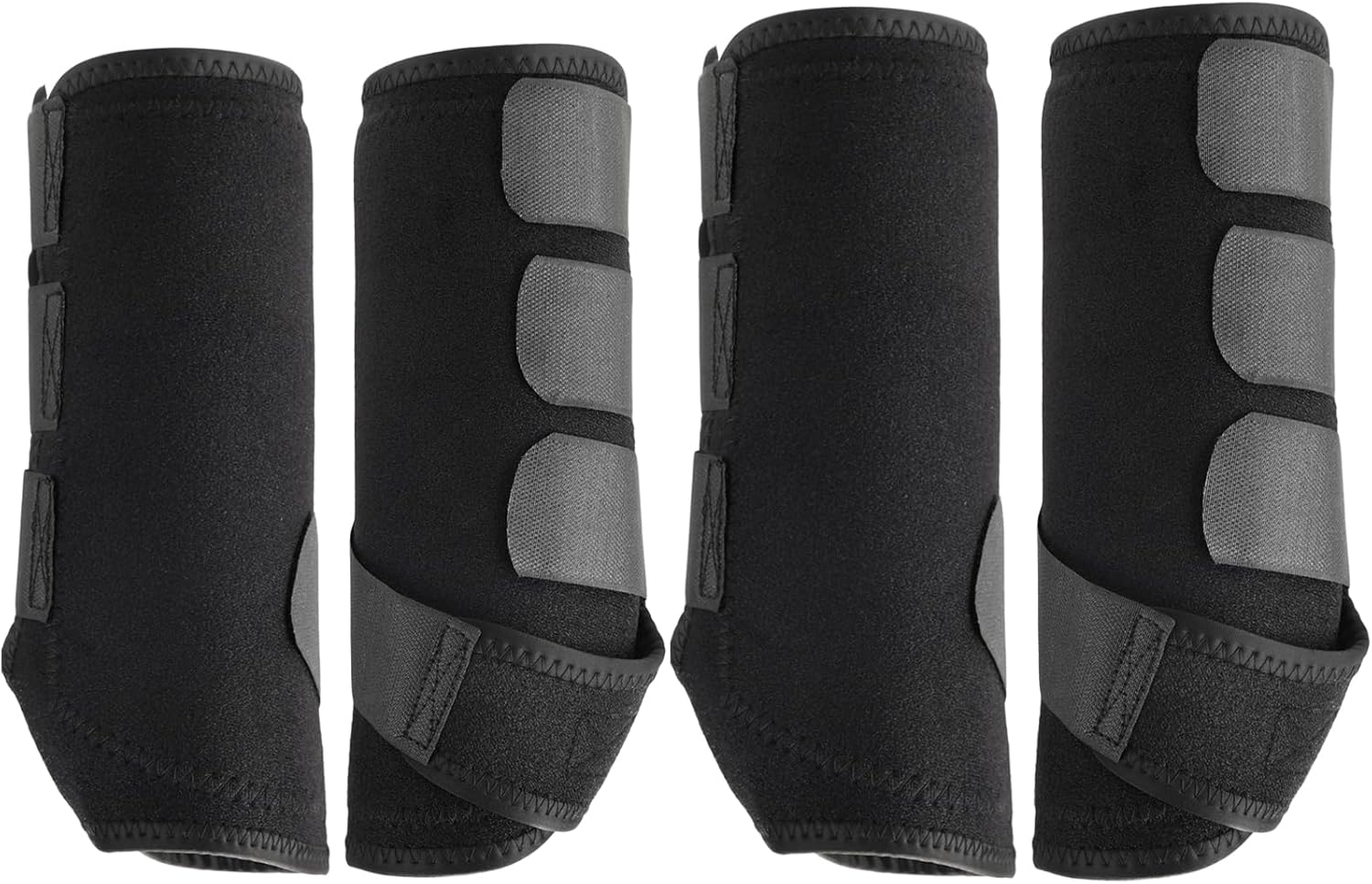 4 Pcs Horse Sport Boots - Neoprene Protective Breathable Comfy Mesh All-Round Lower Limb Protection & Support for Jumping Trail Riding Endurance Training and Performance