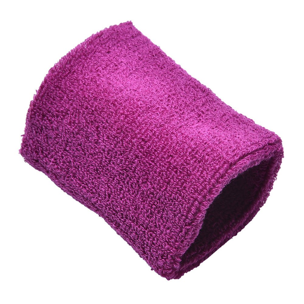 Greenlans 2Pcs Cotton Wristbands Wrist Band Bands Sweatbands Sweat Band for Sport Tennis Purple