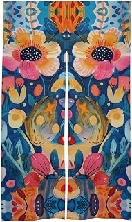 Popular Art Style Door Curtains Blackout Privacy Door Curtain Doorway Curtains for Glass Door Thermal Insulated Curtain for Winter Door Window Covering for Bedroom