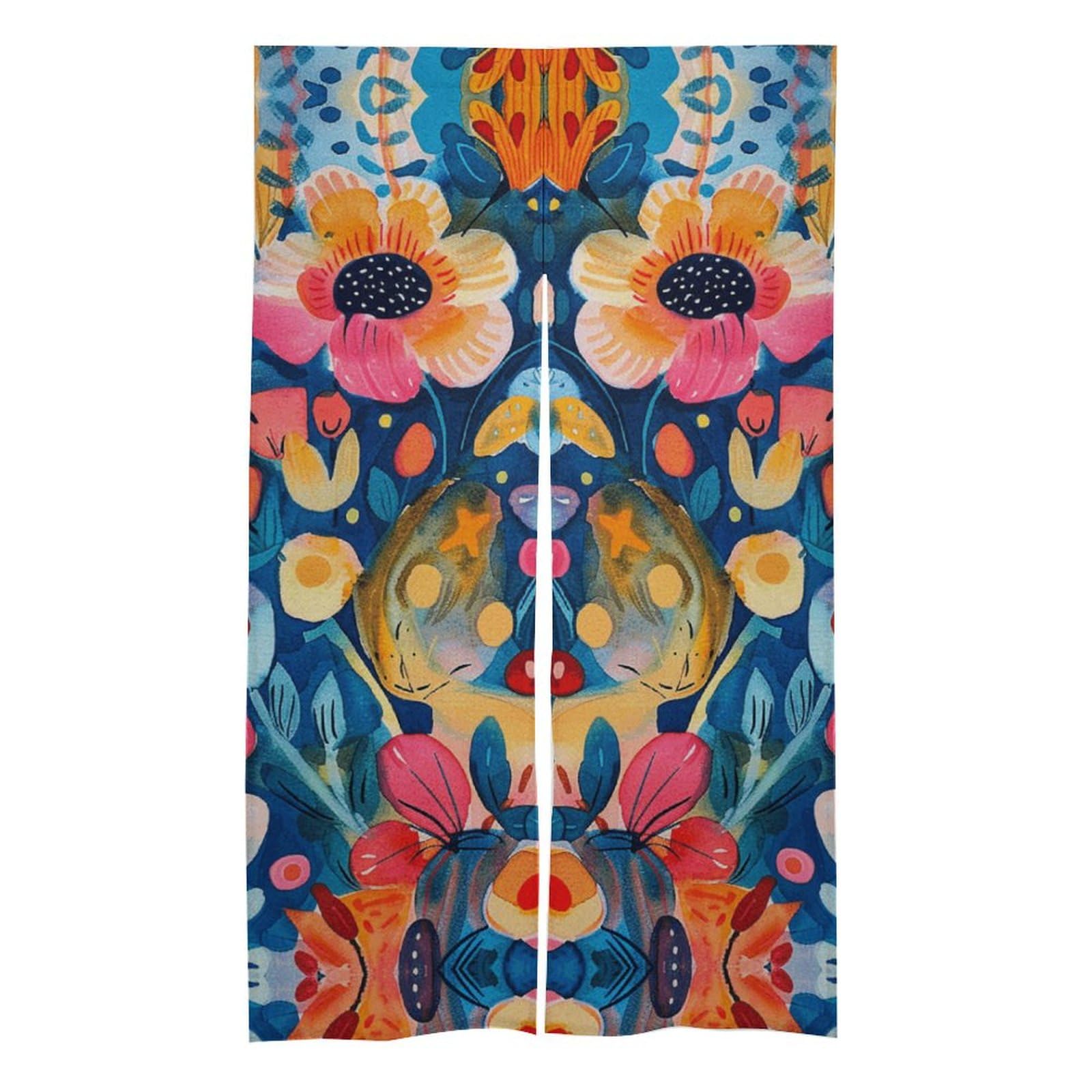 Rideaux de porte occultants artistiques et isolants pour chambre