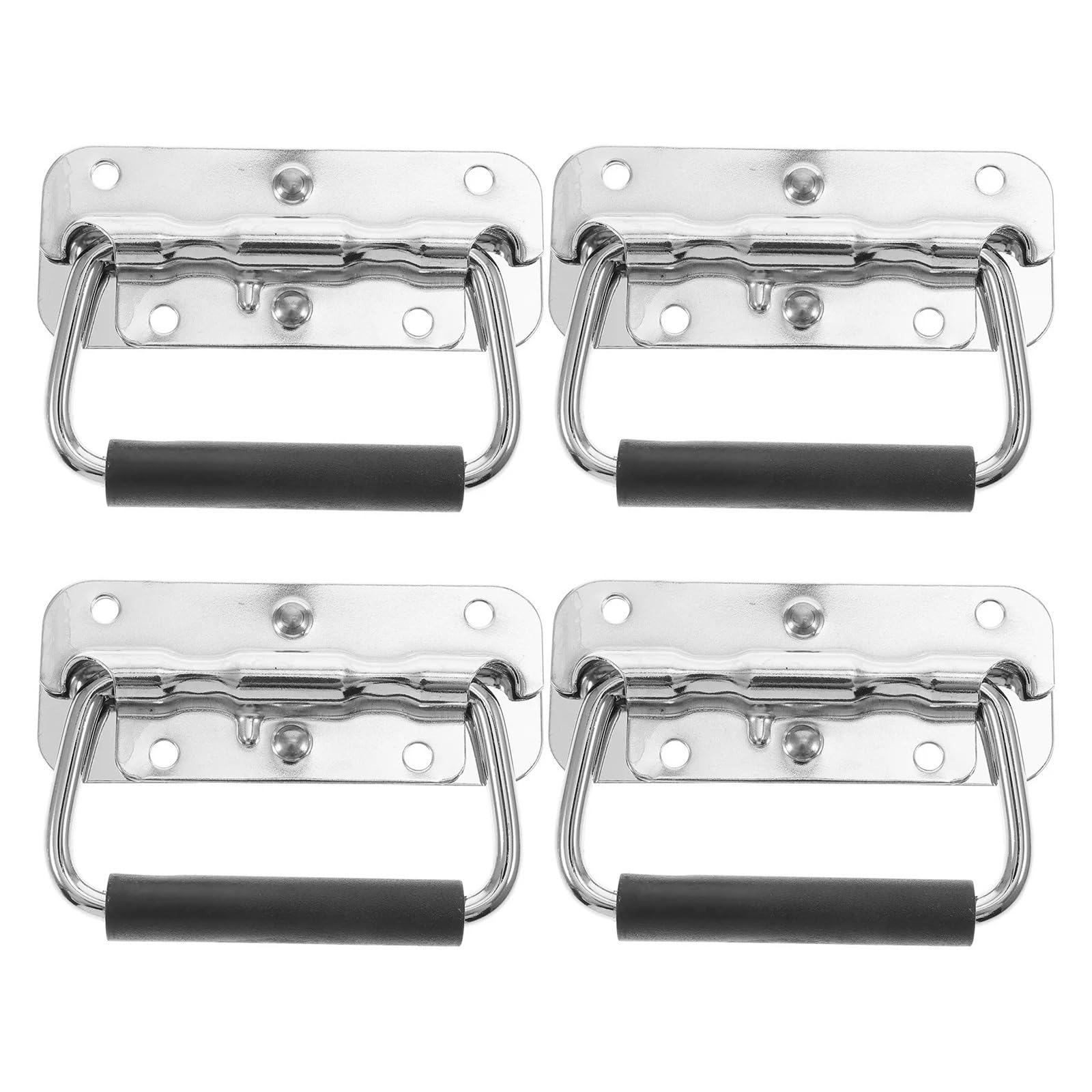 Doxicey One Color Luggage Handle 4Pcs Spring Loaded Surface Mount Handle Toolbox Case Chest Pull Flush Lift Ring For Suitcase Luggage Box Case