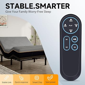 ZWP Replacement Remote Control fit for iDealBed 3i Custom Adjustable Bed Base 3i S4-3i-SS G4-3i-SS