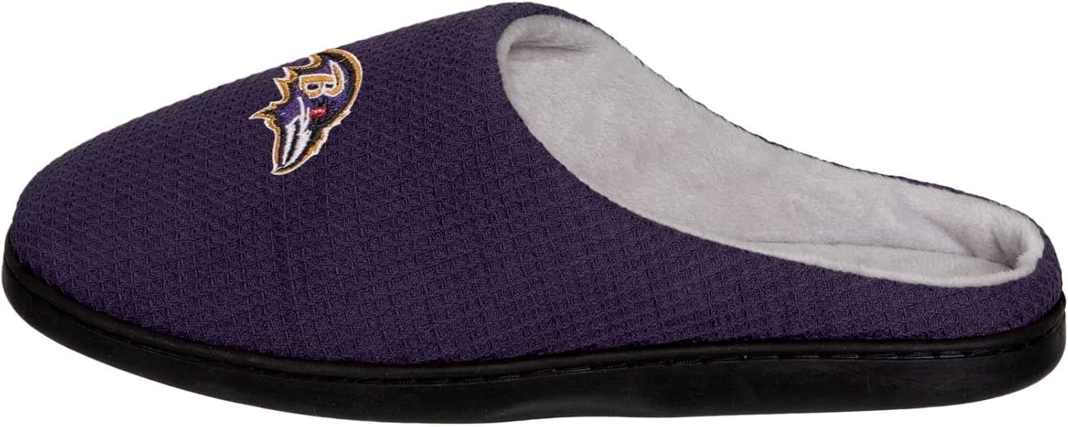 FOCO Mens NFL Team Logo Memory Foam Slide Slippers : Sports & Outdoors