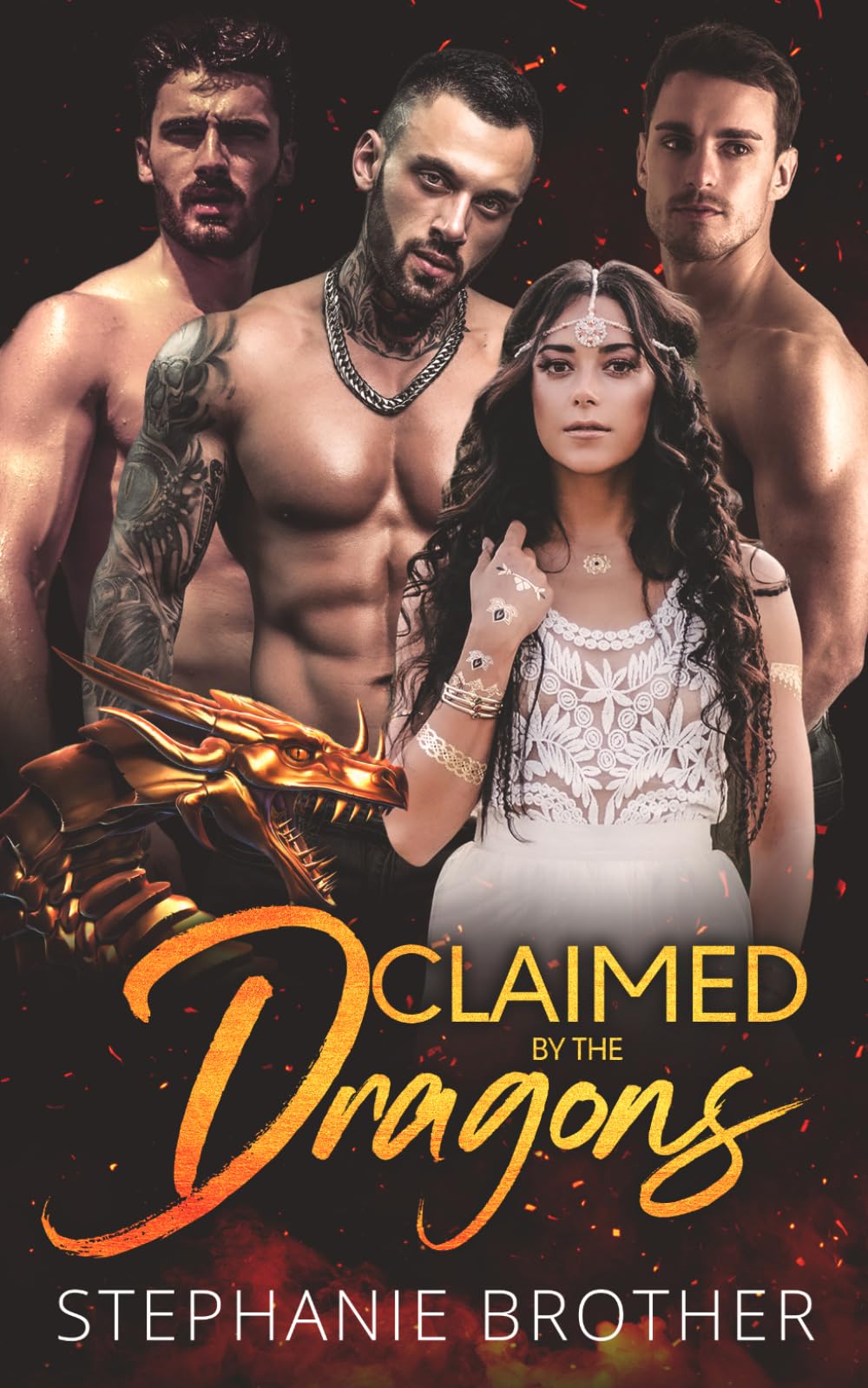 Claimed by the Dragons: A Dragon-Shifter Paranormal Reverse Harem Romance (Blackwood Forest)