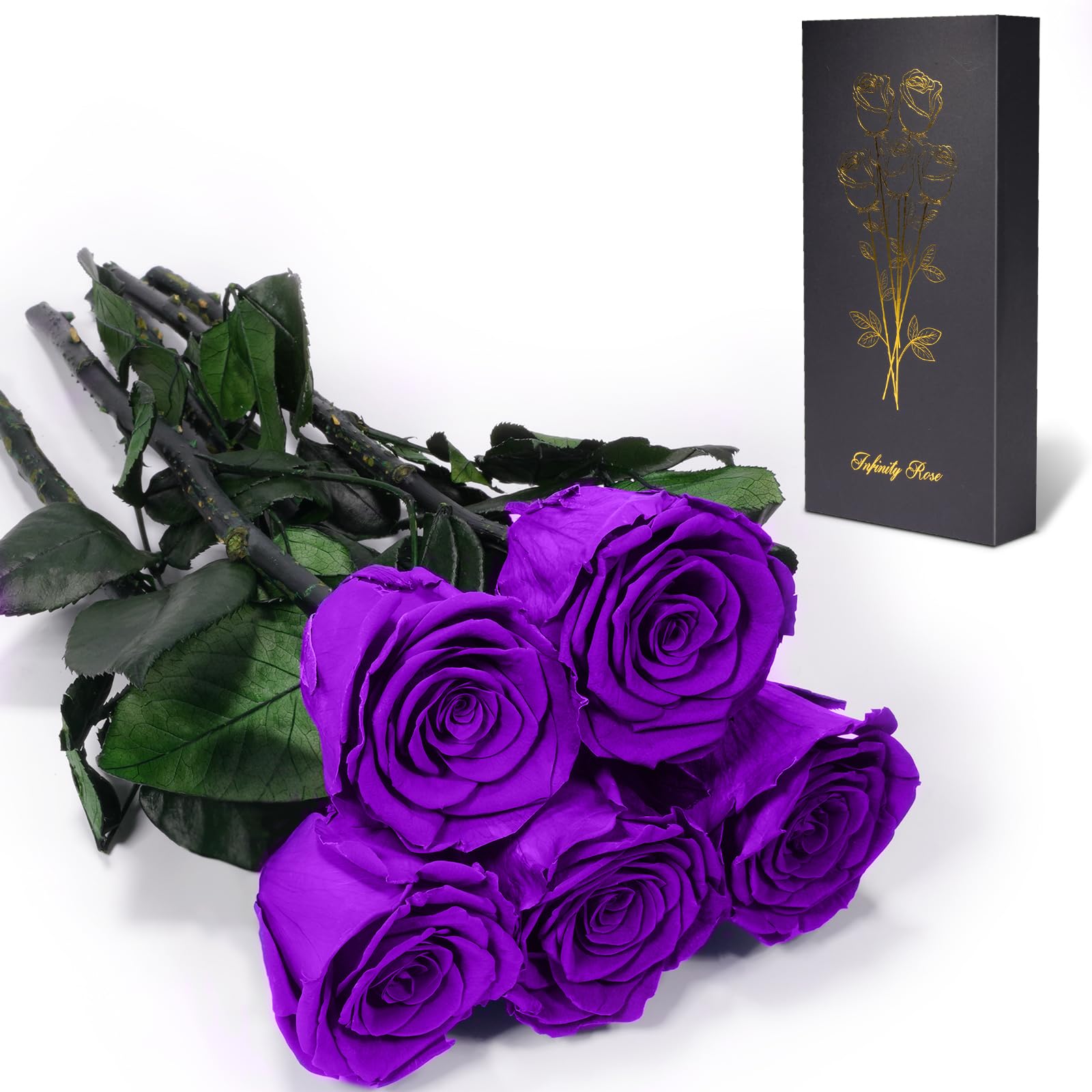 Yamonic Rosa Eterna Regalos para Mujer, Rosa Preservada con Tallo Regalo Dia de la Madre Regalo Cumpleaños Mujer, Flores Preservadas Regalos Madre, Rosa Eterna Natural Preservada Regalo San Valentín — view 31