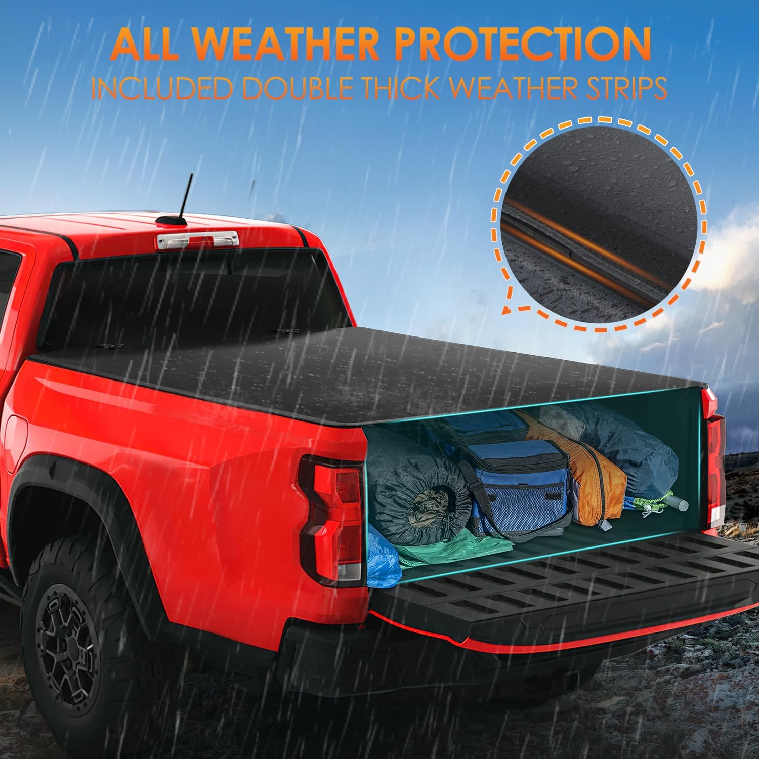 Nilight Soft Tri-fold Truck Bed Tonneau Cover Compatible with Chevy Colorado/GMC Canyon 2015-2026, 6.2 ft