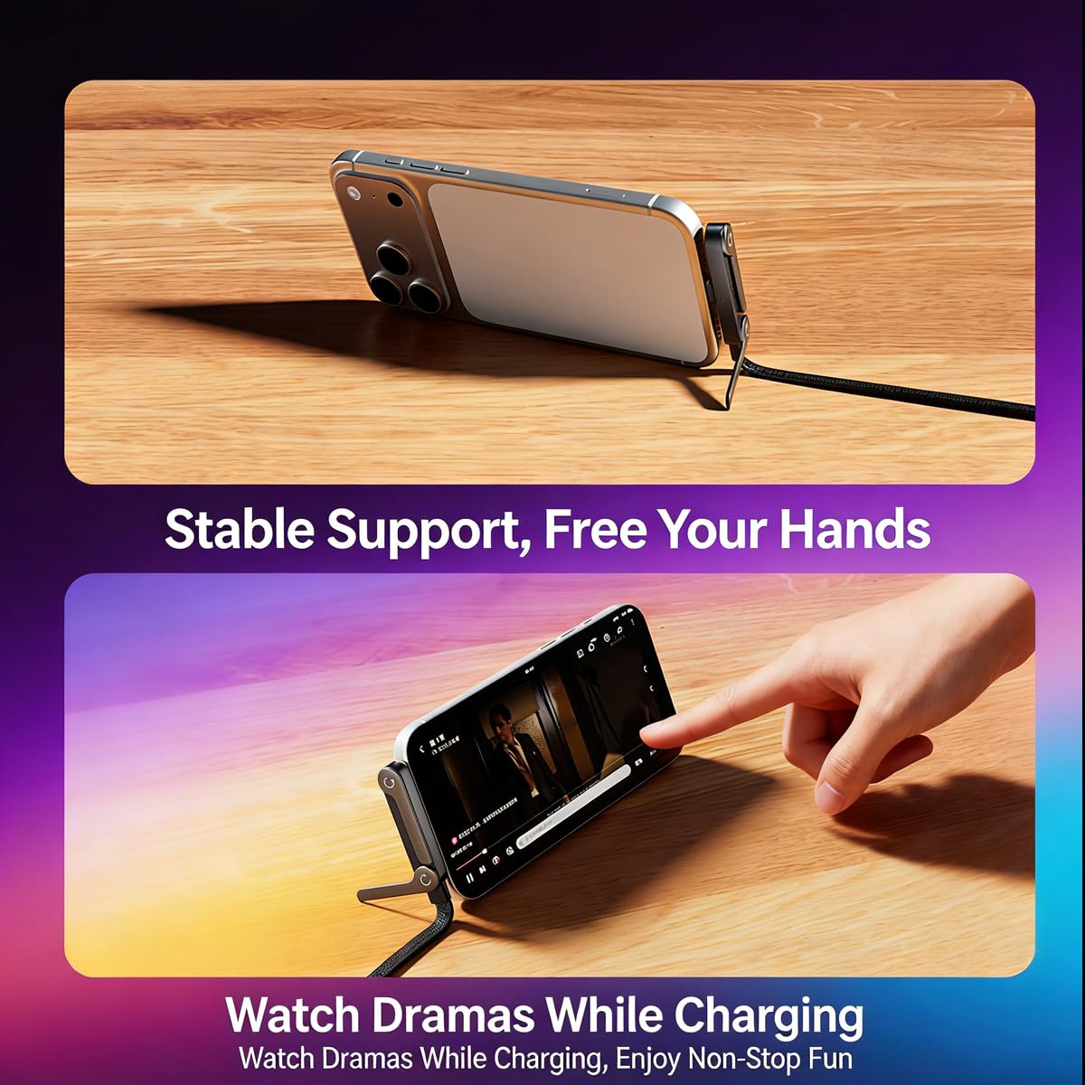 Câble USB C invisible 2 en 1 de 240 W, câble plat de charge rapide de type C de 1,5 m, design à angle droit de 90° pour les jeux, compatible avec iPhone 17, Samsung S25 S24 Ultra, tablette