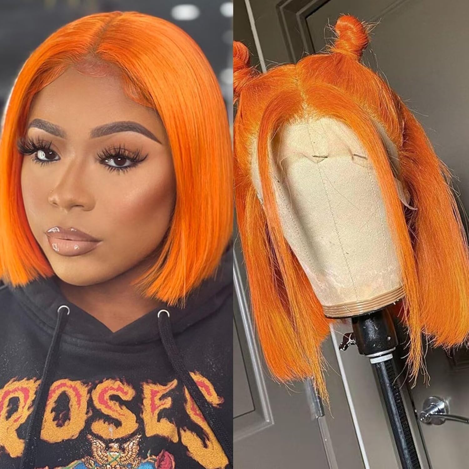 RONGDUOYI Teal Green Bob Hair Short Straight Green Bob Synthetic Wig Lace Front Fiber Hair Shoulder Length Emerald Green Color Middle Part Lace Frontal Wig for Women Daliy Party Used