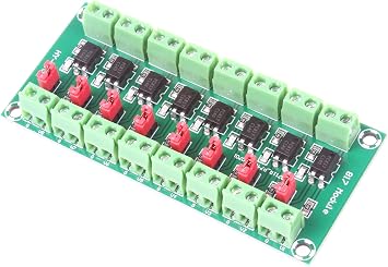 NOYITO PC817 8-Channel Optocoupler Isolation Board Voltage Converter Adapter Module 3.6-30V Driver Photoelectric Isolated Module