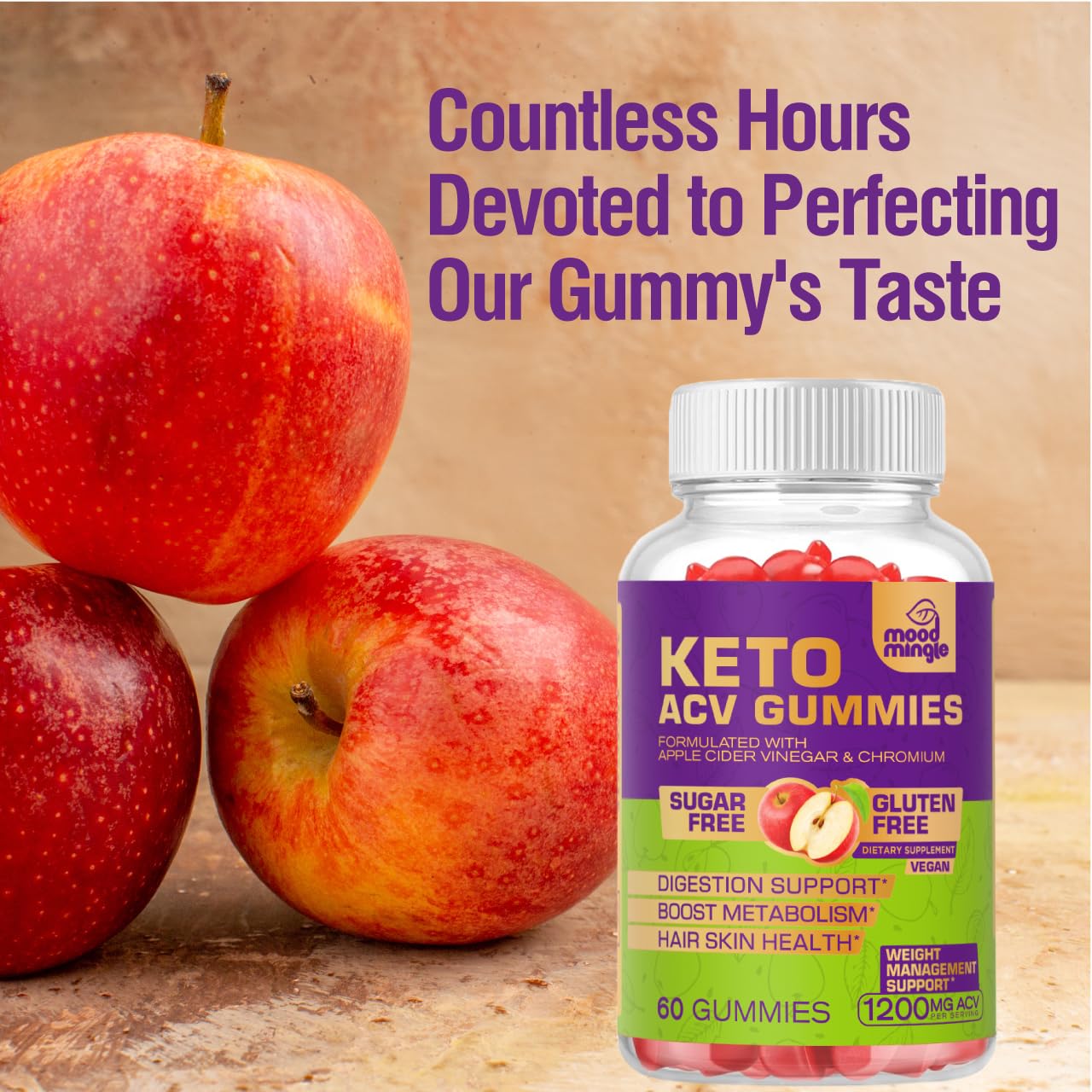 Keto ACV Gummies for Advanced Weight Loss - Gluten & Sugar-Free — Amazon image 4