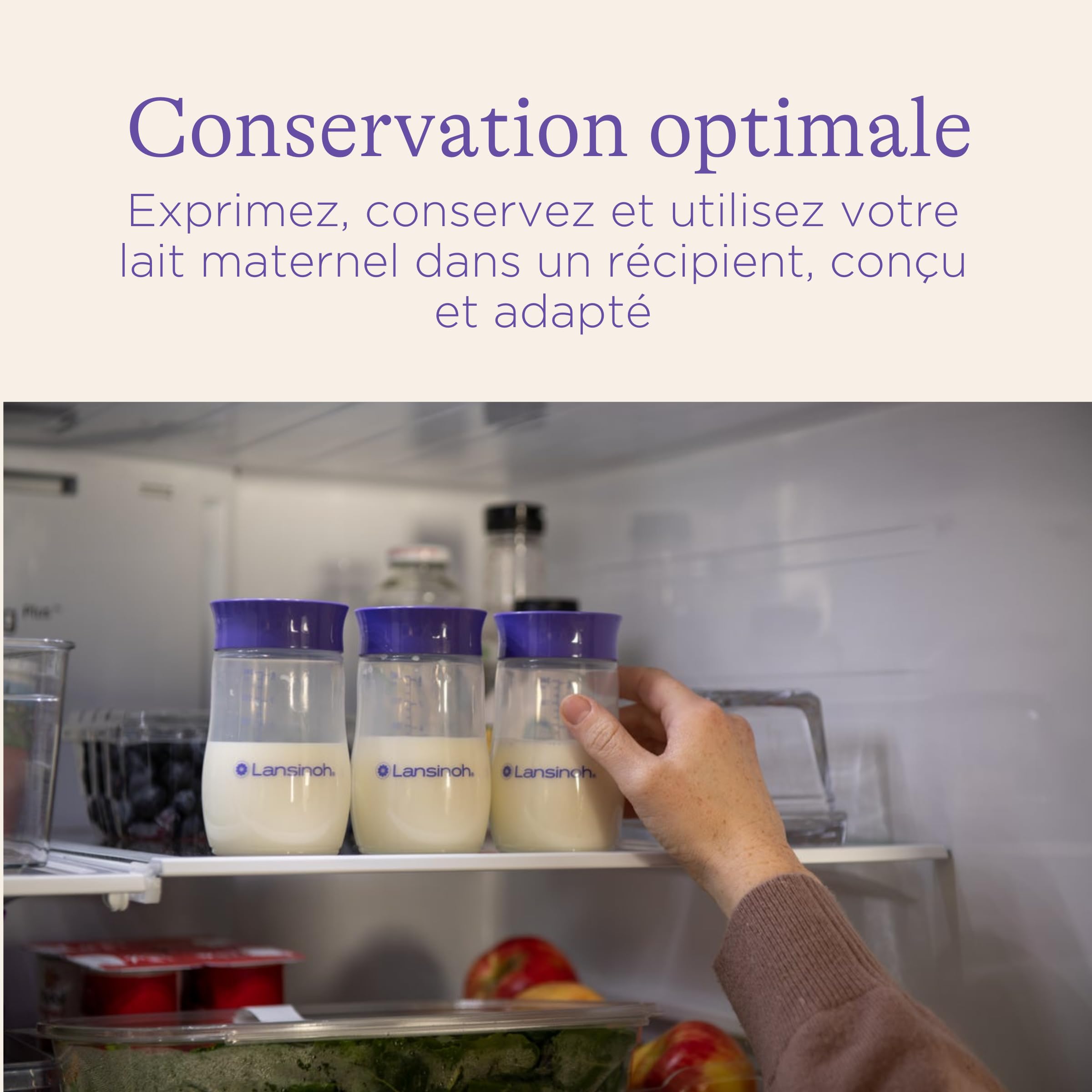 Lansinoh I Pots de conservation du lait maternel 4x160Ml