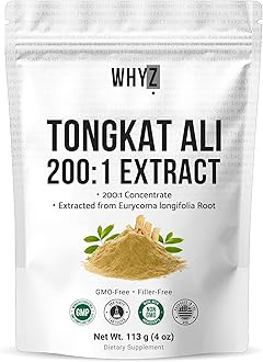 Tongkat Ali Powder 113g, Pure Longjack 200:1 Extract Eurycoma Longifolia Supplement Powder for Increased Physical Performance and Well-Being, Longjack Tongkat Ali for Men and Women, 323 Servings