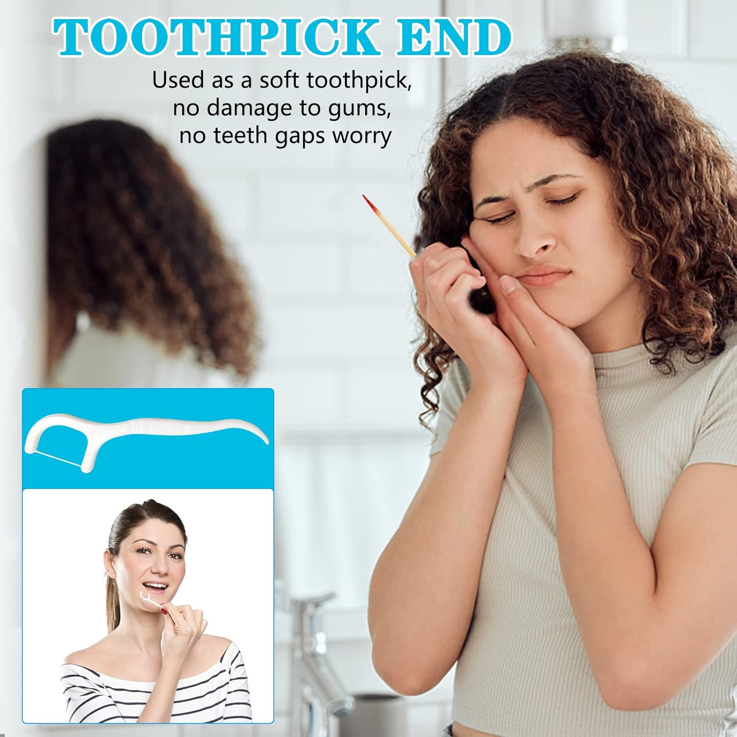 Floss Sticks, 200Pcs Dental Floss Sticks, Dental Floss Picks Complete