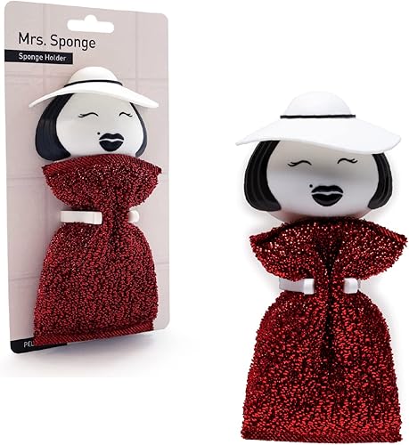 Peleg Design Mrs Sponge - Soporte de esponja de cocina  Soporte de esponja de plástico para fregadero de cocina seca todo tipo de esponjas
