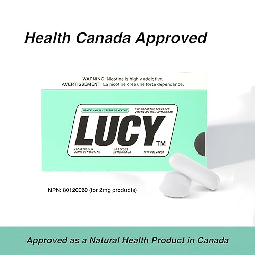 Miniatura 8 de Lucy Goma de mascar de nicotina 2 mg, 100 unidades menta verde, alternativa a la nicotina  Alta pureza, gran sabor, nicotina pura de 2 mg  Discreta