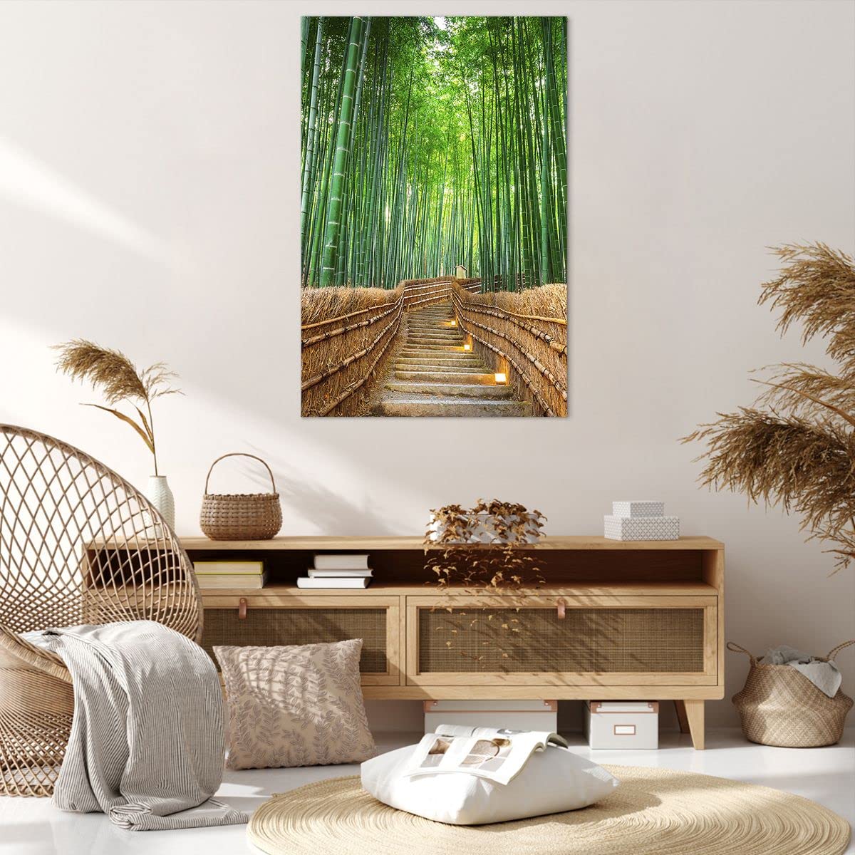 Amazon.de: Wandbilder Dekoration Wohnzimmer Bambus Pflanze Bilder auf  Leinwand 80x120cm Leinwandbild mit Rahmen Schlafzimmer Kche Deko Wand  Kunstdruck Art Gro XXL Wanddeko Bild Wall Decor Canvas PA80x120-3979