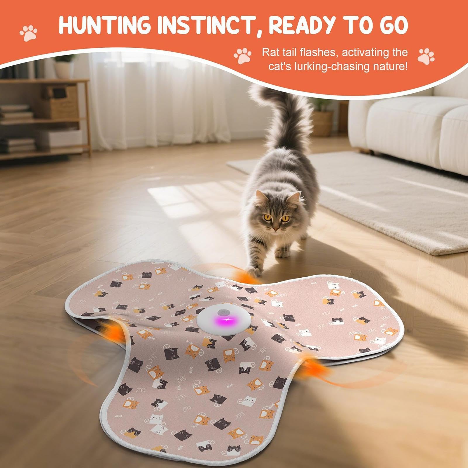 Interaktives Katzenspielzeug Leises Spiel Mit Beweglichen Versteckten