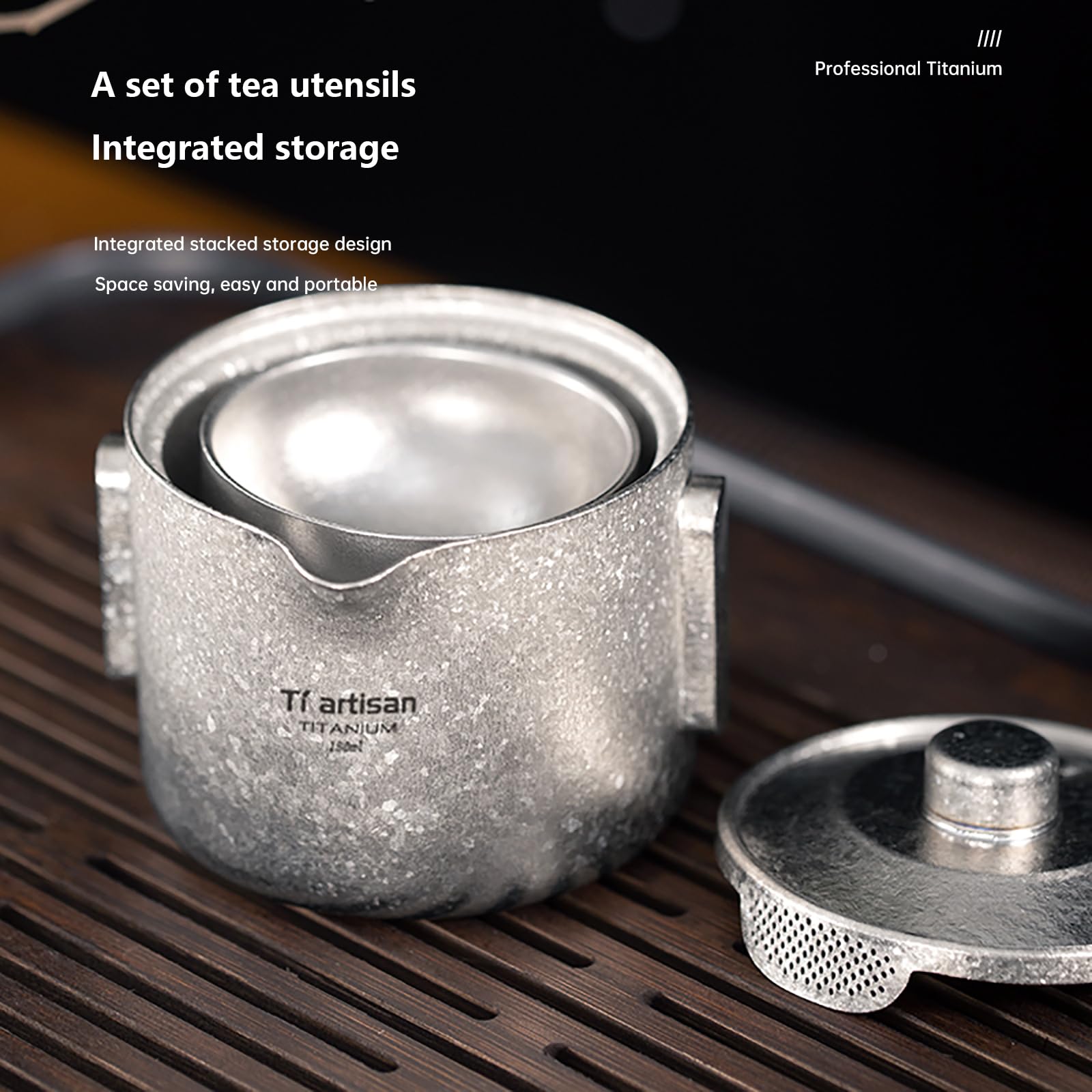 Amazon.com: Ti artisan Titanium Tea Set with Strainer Dividing