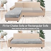 Vista 5 de NAISI Funda para Sofá Seccional de 1 Pieza Funda Separada de Terciopelo para Chaise Lounge Fundas Suaves y Elásticas para Sofá para Chaise Lounge