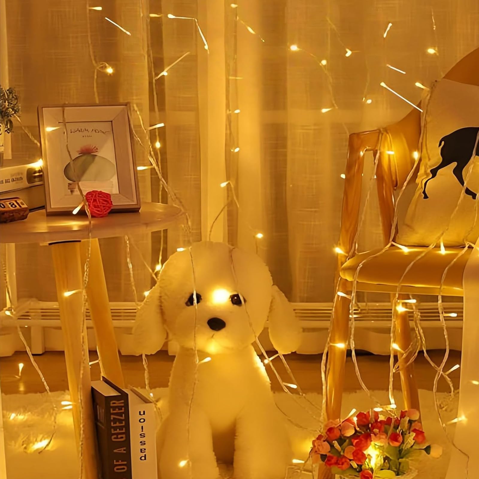 Girlanda świetlna do wnętrz, 50 m, 500LED, zewnętrzna, IP65, wodoodporna, 8 trybów, girlanda dekoracyjna, do domu, choinki, ogrodu, na wesele, zimna biel